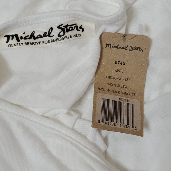 NWT Michael Stars Fringe Hem Brixton Jersey Top - Picture 5 of 6